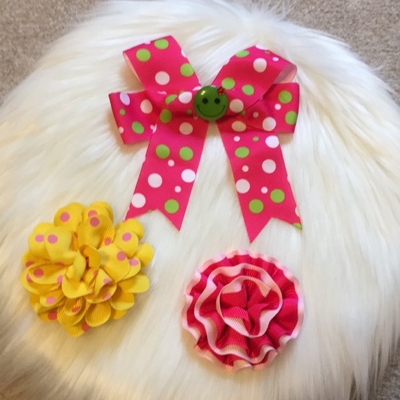 Other - Bright and Fun Hair bow and clips